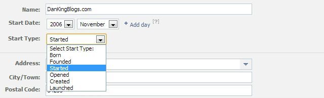 facebook page: basic settings facebook page, update info, edit page, basic settings, start information